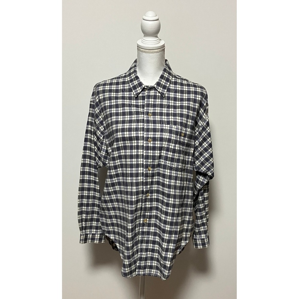 Calvin Klein Women's Plaid Flannel Long Sleeve Shirt, Size Medium, Violet